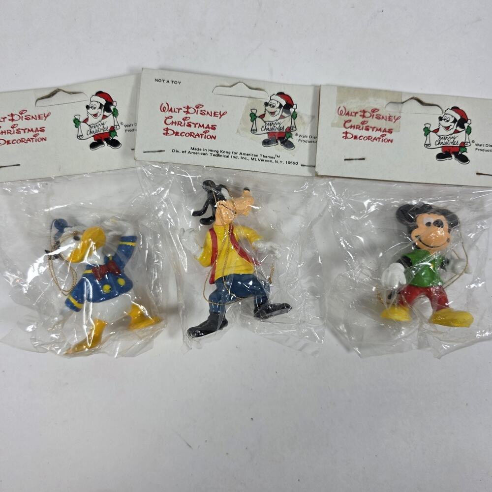 Vintage Walt Disney Productions Mickey Mouse & Friends Christmas Decor Hong Kong